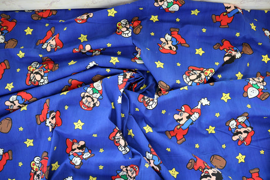 1.75 yards Super Mario Cotton Fabric