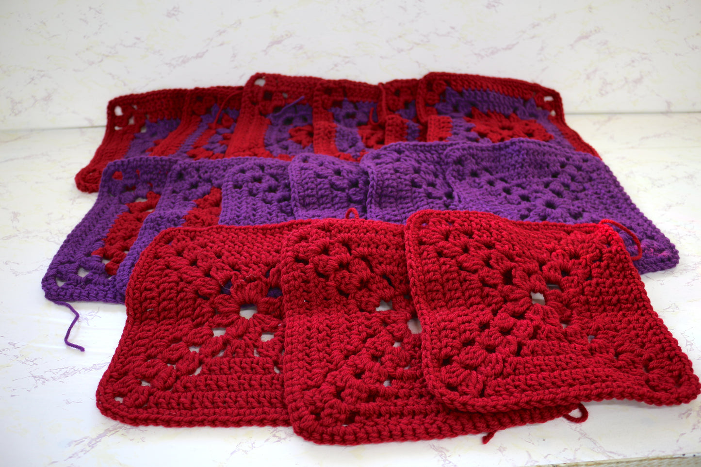 9x9” Crocheted Granny Squares – Perfect for Crafting, Quilting, & DIY Projects!