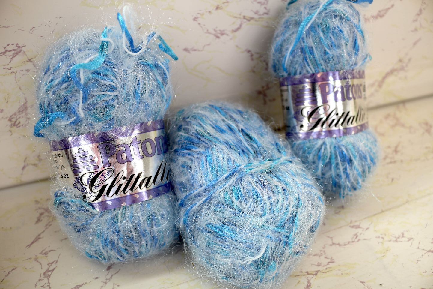 Patons Glittallic Blue Yarn Bundle OR Pink Bundle