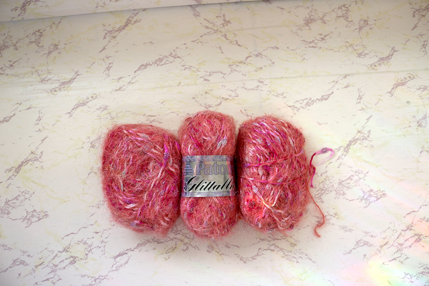 Patons Glittallic Blue Yarn Bundle OR Pink Bundle