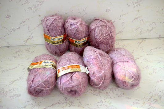 Vintage Unger Fluffy Tweed Yarn Lot – Soft & Textured for Cozy Projects!