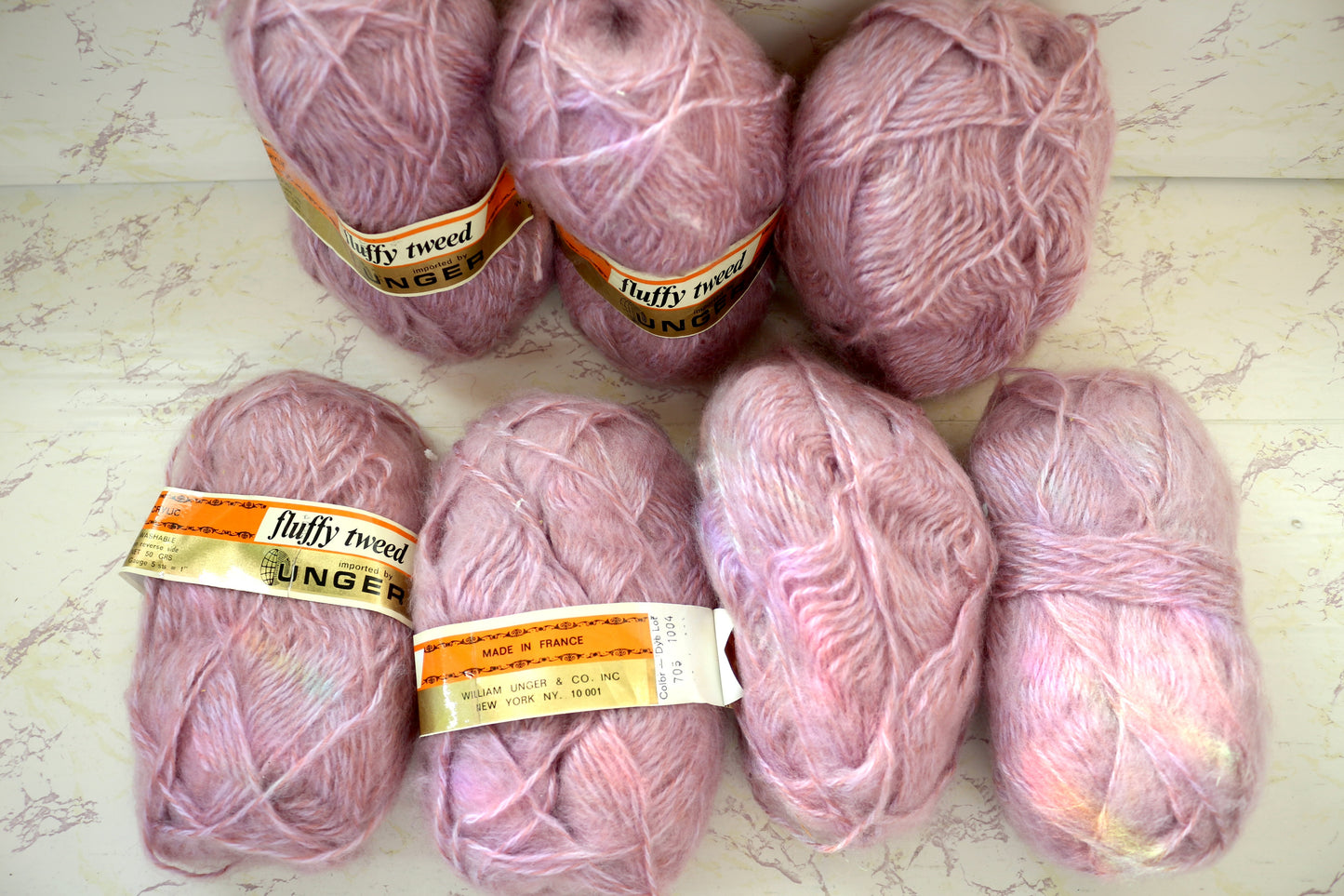 Vintage Unger Fluffy Tweed Yarn Lot – Soft & Textured for Cozy Projects!