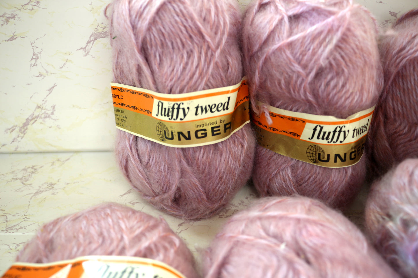 Vintage Unger Fluffy Tweed Yarn Lot – Soft & Textured for Cozy Projects!