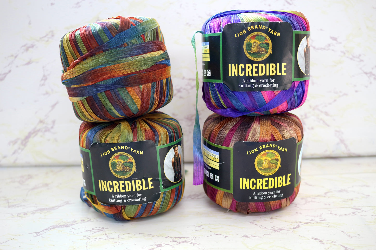 Lion Brand Incredible Ribbon Yarn Bundle – Vibrant, Versatile, & Fun to Work With!