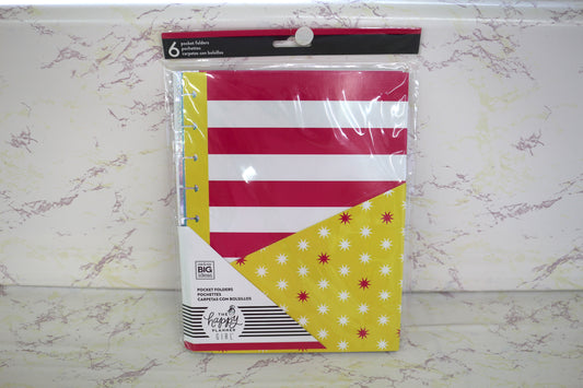 Happy Planner Striped Pocket Folders