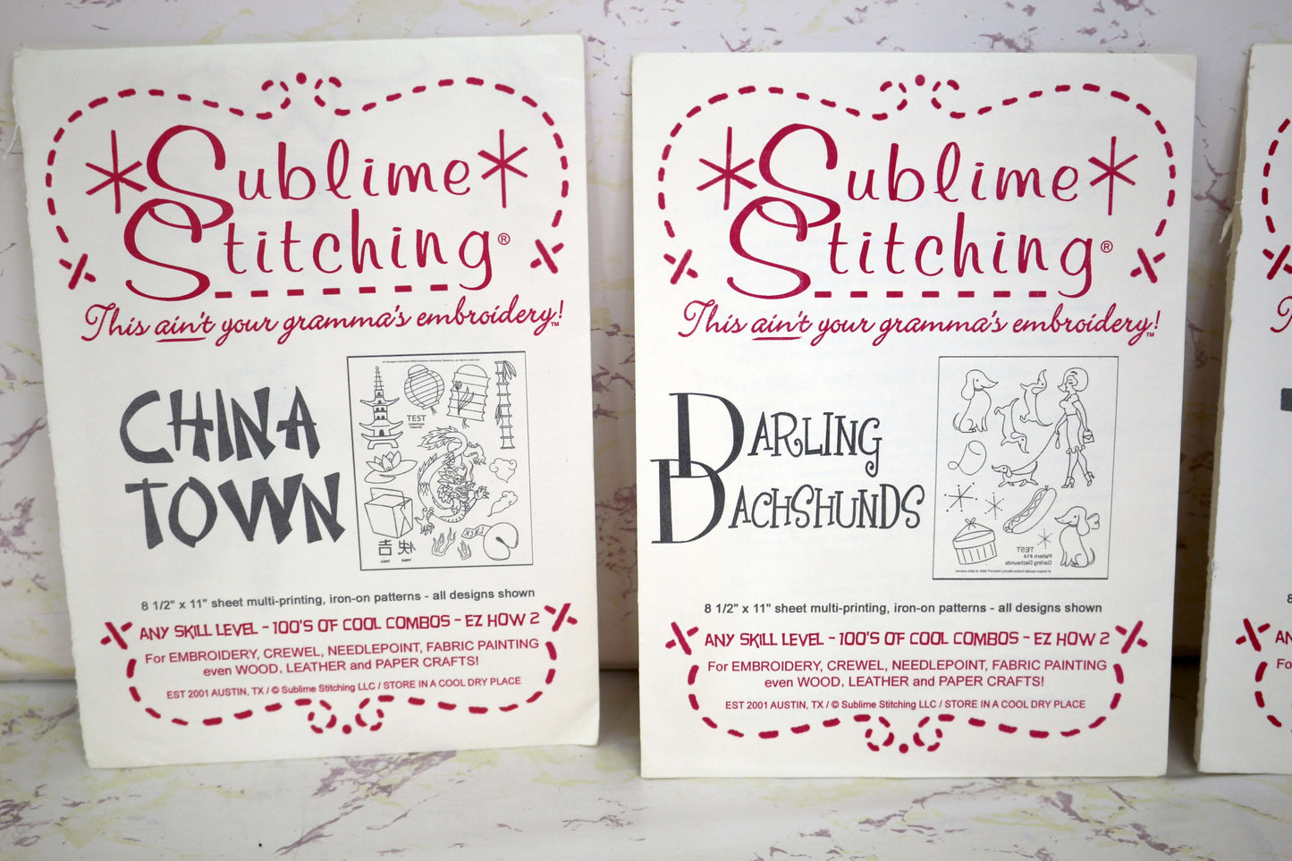 Sublime Stitching Embroidery Patterns – Your Choice!