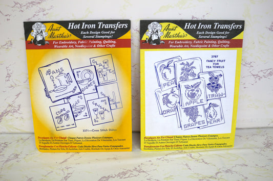 Aunt Marthas Hot Iron Transfers Fancy Fruit OR Cross Stitch Dishes Vintage & Unique Embroidery Patterns – Sustainable Creativity