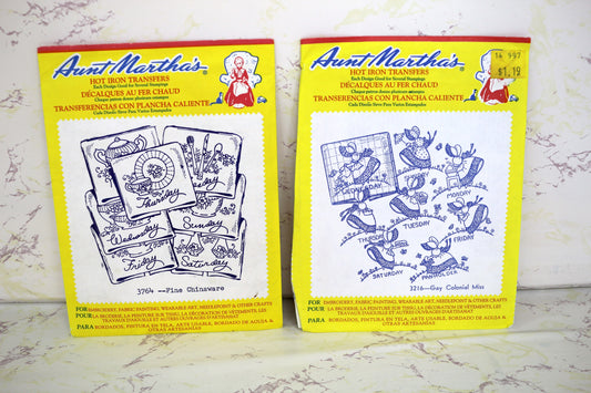 Aunt Marthas Hot Iron Transfers Colonial Miss 3216 OR Fine China Ware Vintage & Unique Embroidery Patterns – Sustainable Creativity