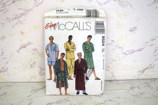 McCalls 8524 Mens Sleepware size S- XXXL Versatile Sewing Patterns