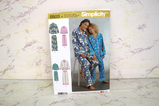 Simplicity 8803 Lounge Pants and Shirts size SM-XL Versatile Sewing Patterns