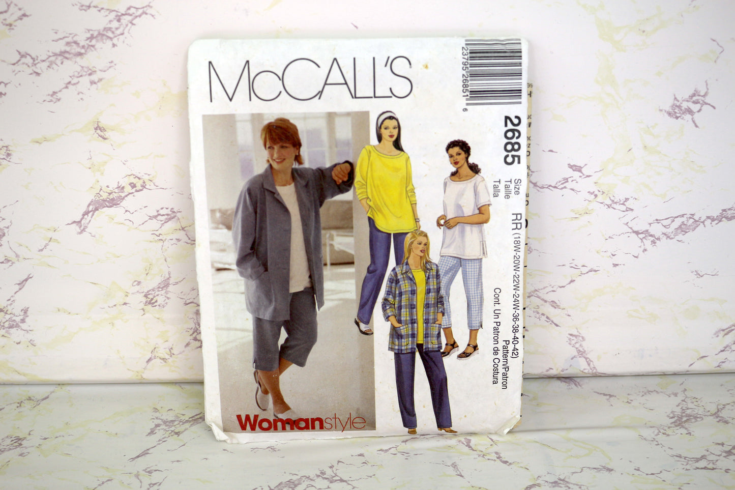 McCalls 2685 Sewing Pattern Womens Petite Shirt 18W-32W – Sustainable Creativity at Its Best