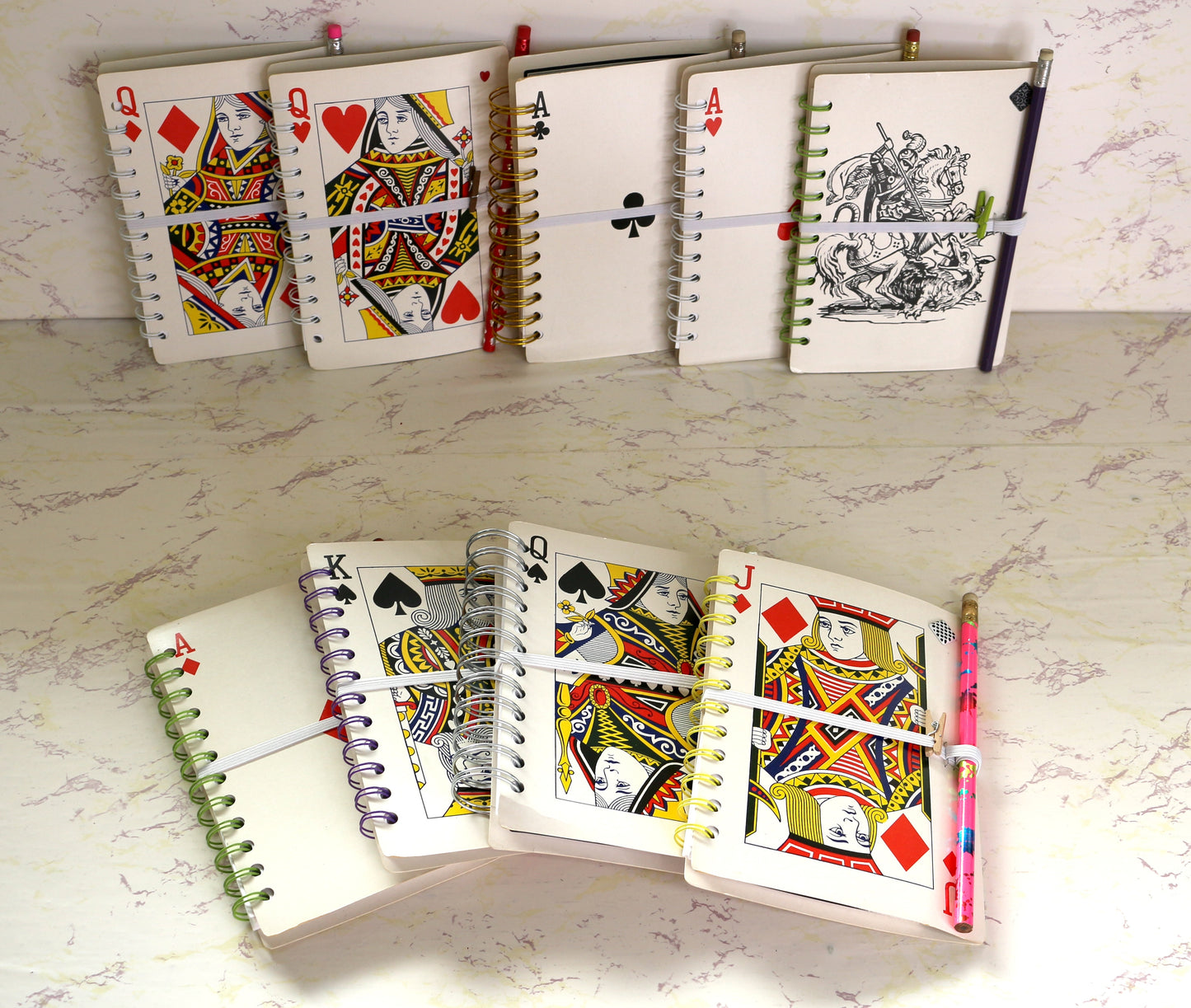 Playful & Practical: Spiral Notebooks Made from Playing Cards