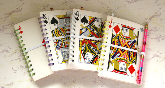 Playful & Practical: Spiral Notebooks Made from Playing Cards