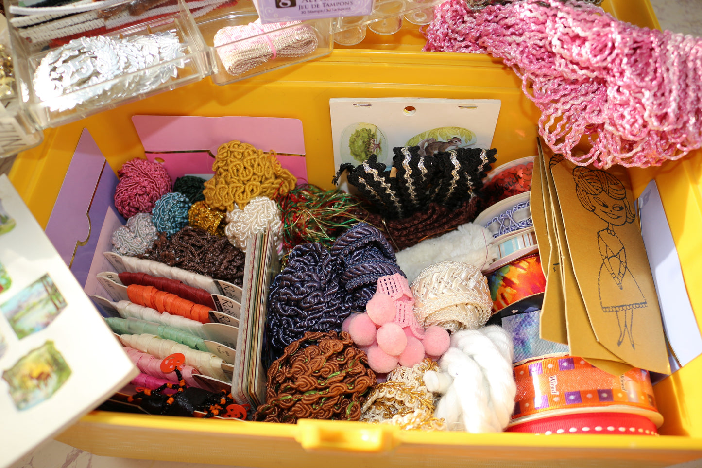 Bursting with Creativity: Curated Yellow Sewing Box