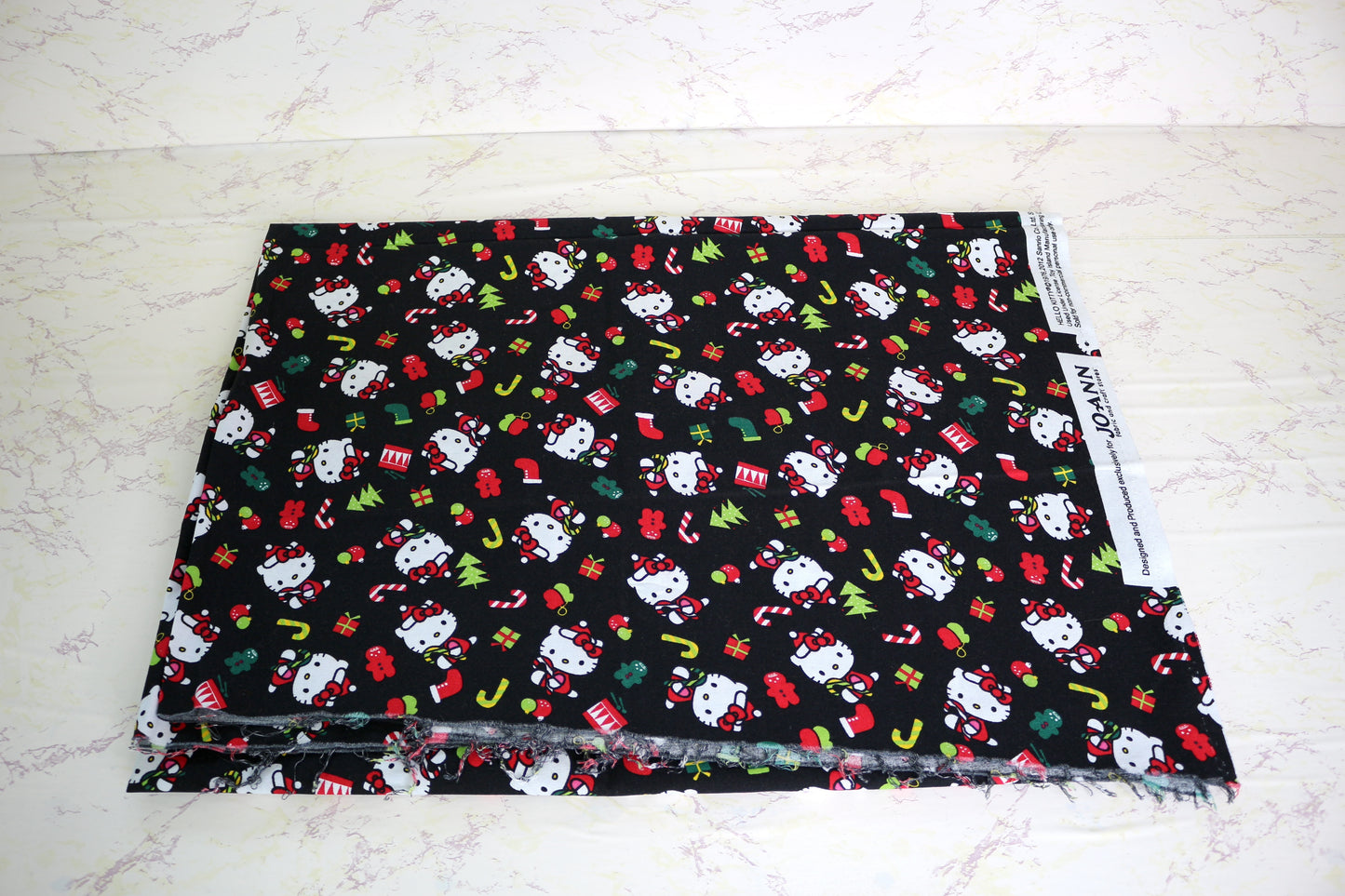 1.75 yards by 44" Hello Kitty Christmas Cotton Fabric