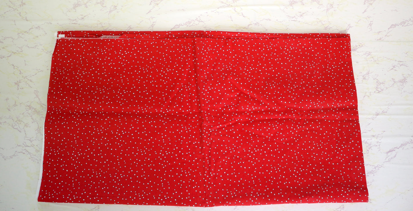 1.25 yards by 46" Snowy Red Nights Midweight Cotton Fabric