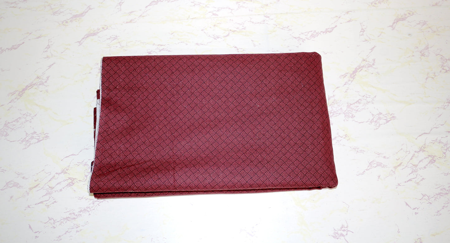 2 yards by 43" Mauve Basket Weave Midweight Cotton Fabric