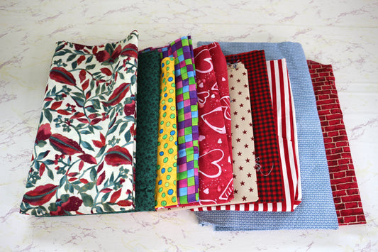 Sustainable Creativity: 1.5 lb Cotton Fabric Sets Stitcher's Stash