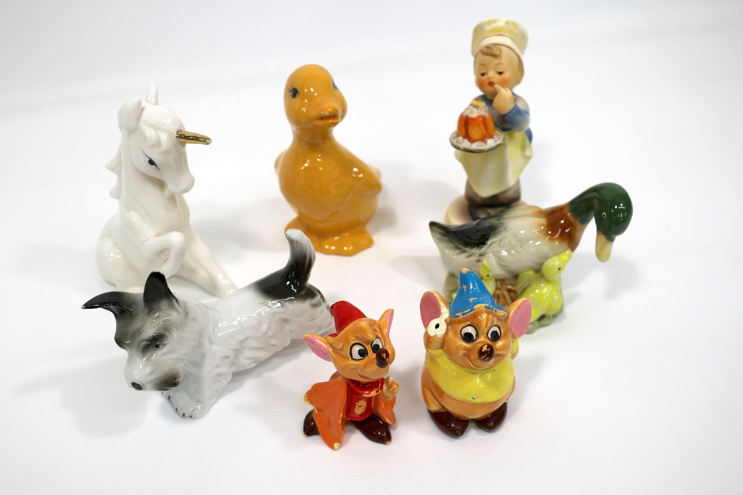 Bundle of Ceramic Figurines – Unicorn, Dog, Ducks & More