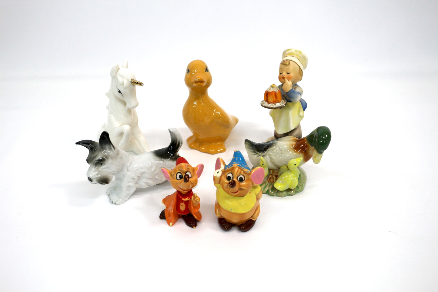 Bundle of Ceramic Figurines – Unicorn, Dog, Ducks & More