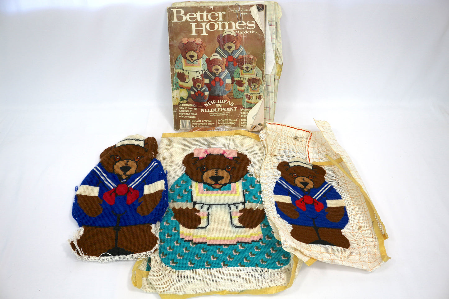 Crafty Crumbs- Needlepoint Bears Project