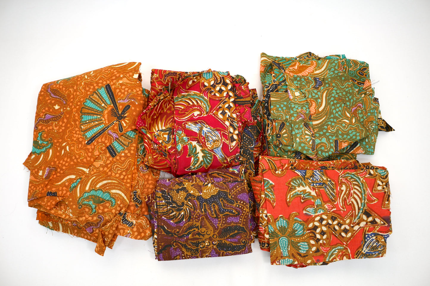 Big Bundle of Batik Scraps – Vibrant Variety of Colorways