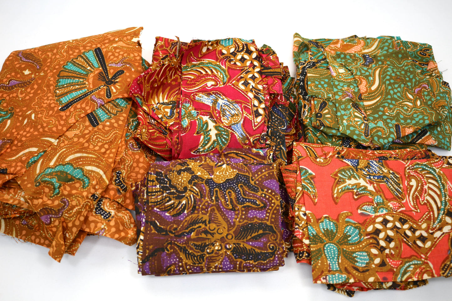 Big Bundle of Batik Scraps – Vibrant Variety of Colorways