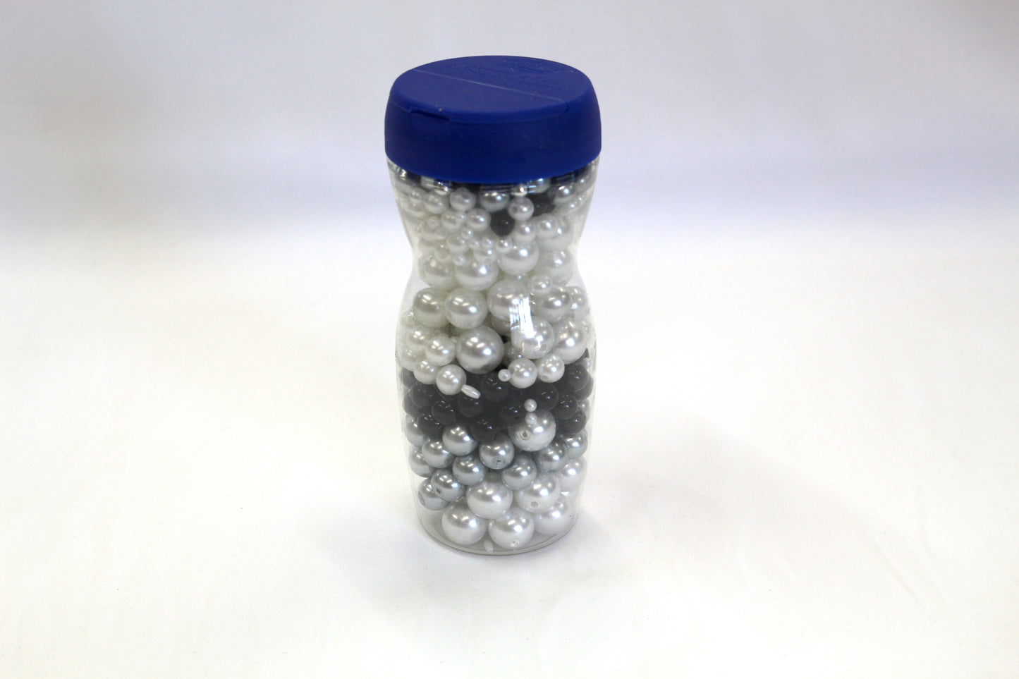 Mixed Bead Jar – Glass & Plastic Beads for Crafting & Jewelry Making (Cookies & Cream)