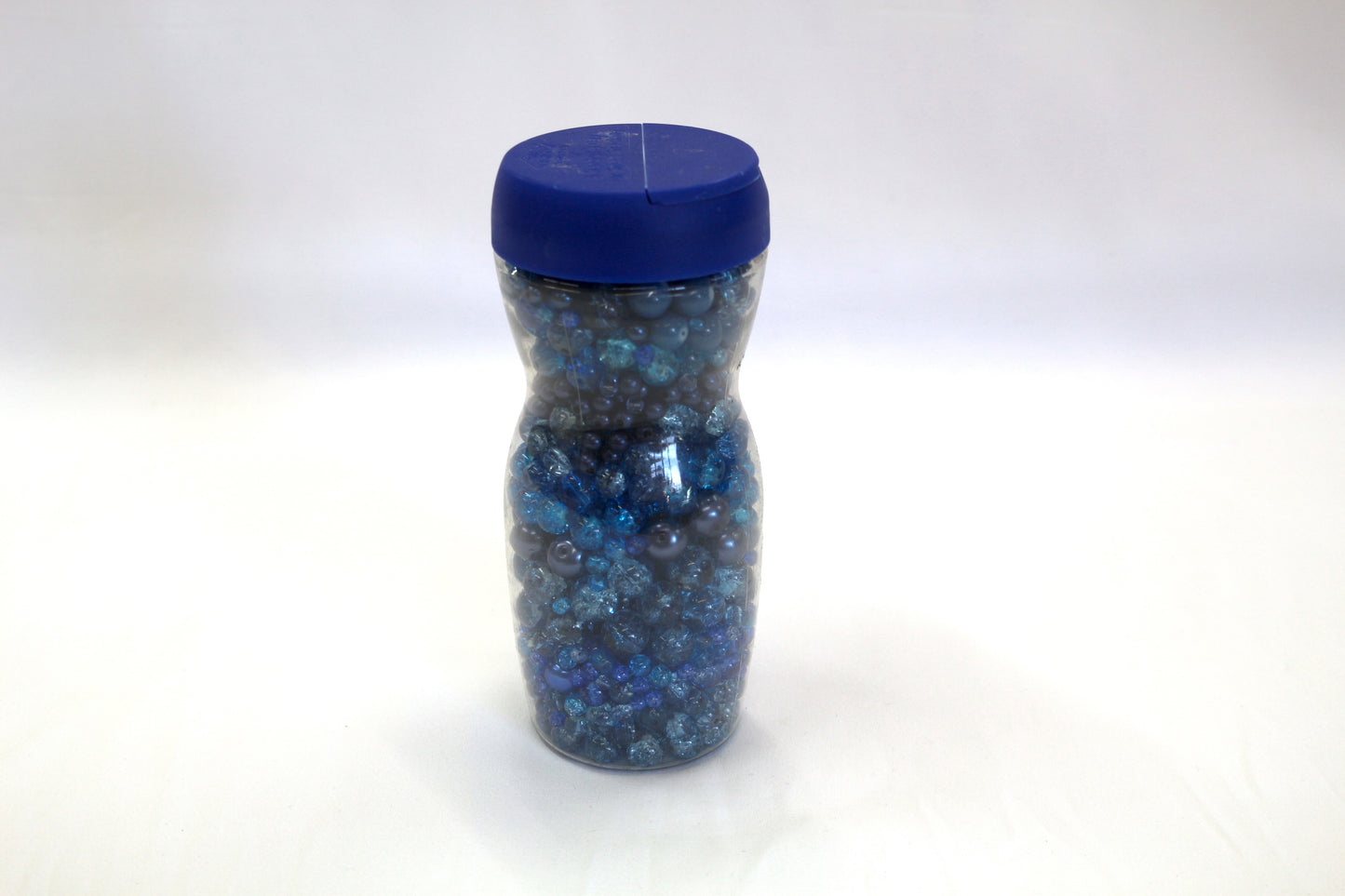 Mixed Bead Jar – Glass & Plastic Beads for Crafting & Jewelry Making (Blueberry Drops)