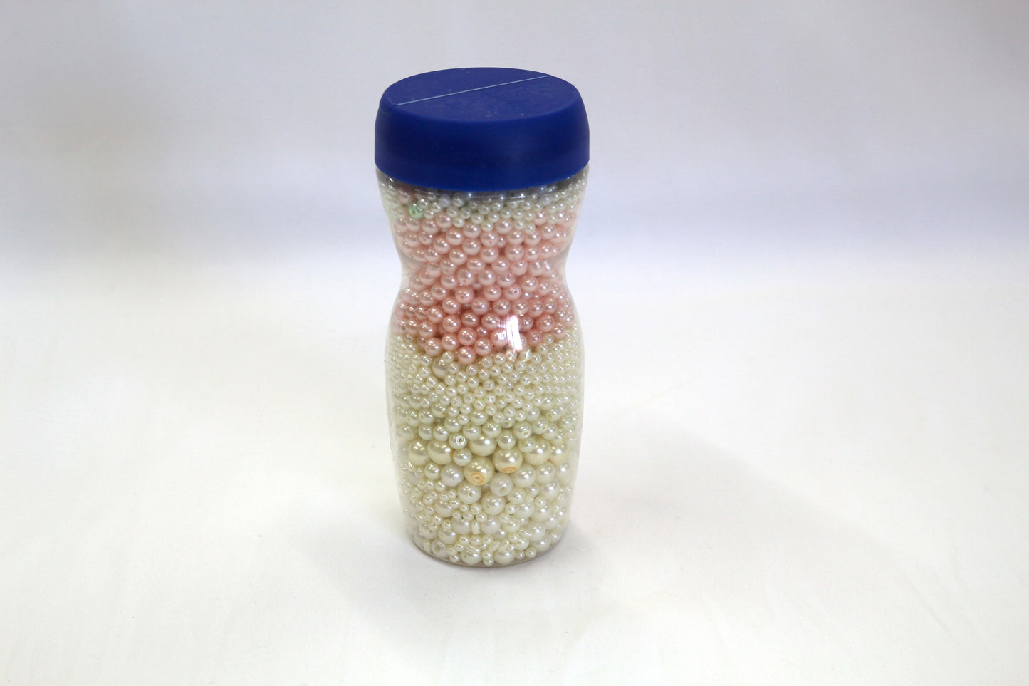 Mixed Bead Jar – Glass & Plastic Beads for Crafting & Jewelry Making (Cotton Candy Pearls)