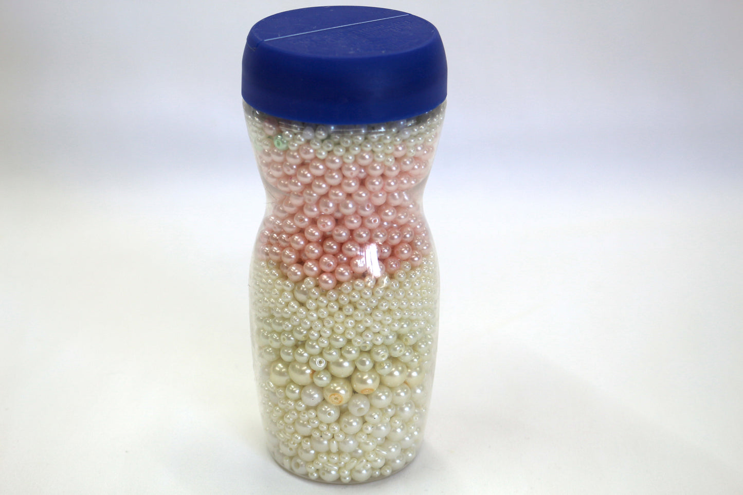 Mixed Bead Jar – Glass & Plastic Beads for Crafting & Jewelry Making (Cotton Candy Pearls)