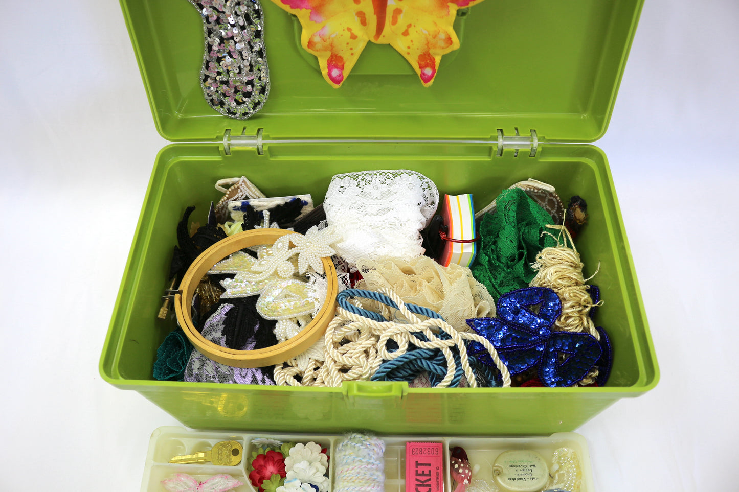 Crafty Confections – A Box of Trims, Ribbons & Sparkly Surprises!