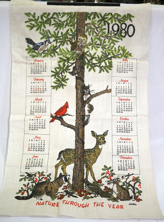 Vintage Cloth Calendars – 1980 & 1990 – Choose Your Year!