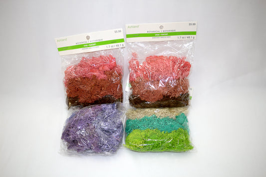 Bundle of Faux Colored Moss – Perfect for Crafting & Decor