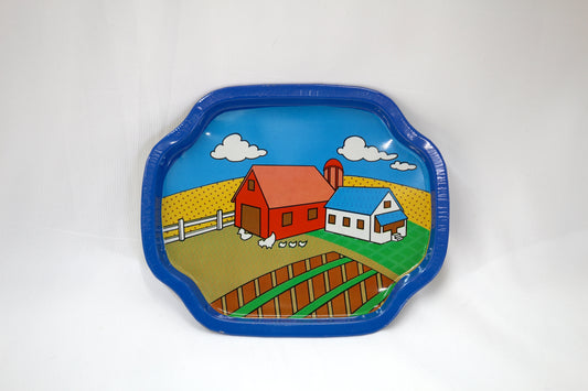 Adorable Farm Scene Trays – 7.5" x 6" – Vintage Charm