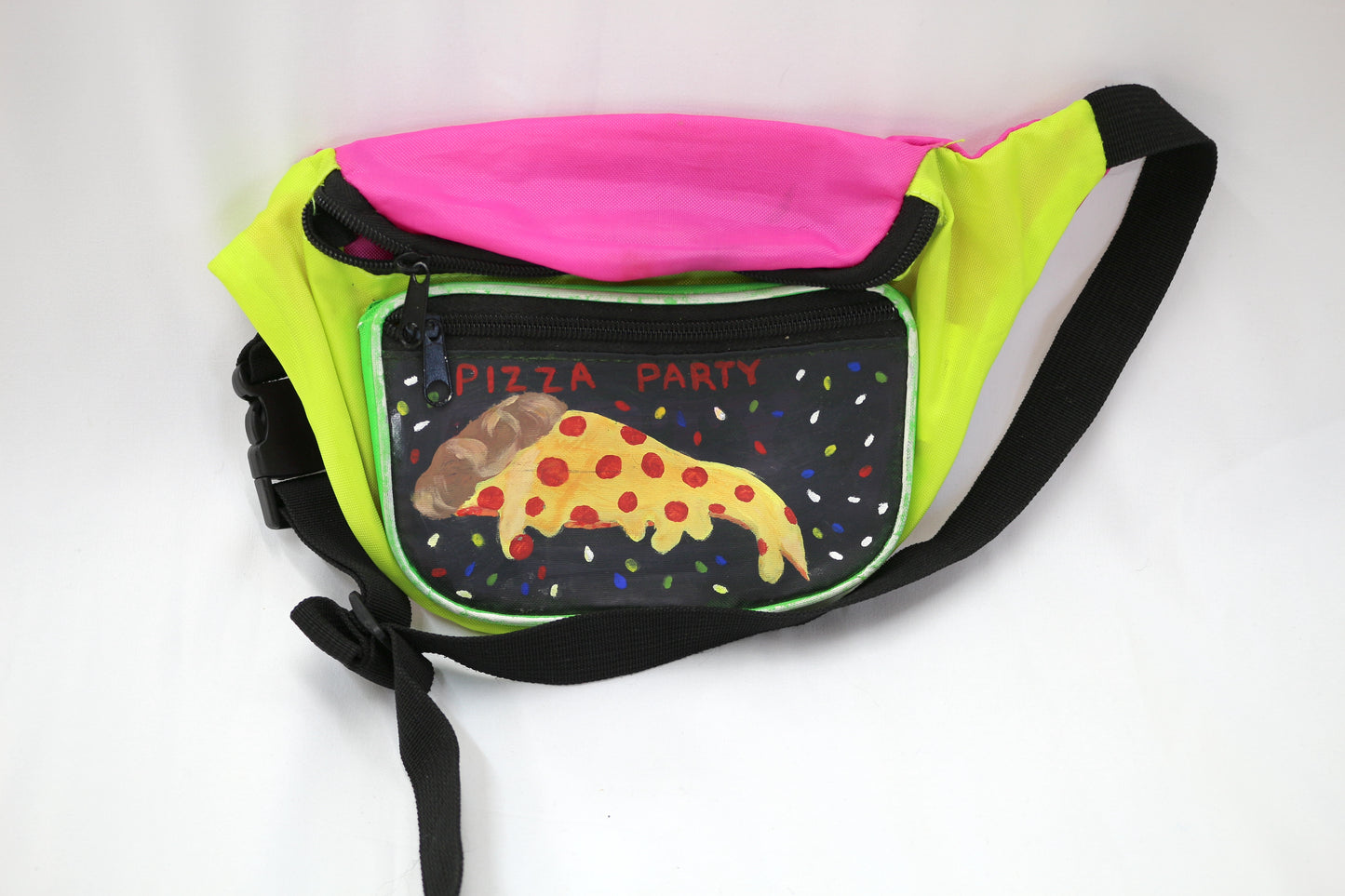 Fanny Pack with Hand-Painted Pizza Design – Fun & Functional!