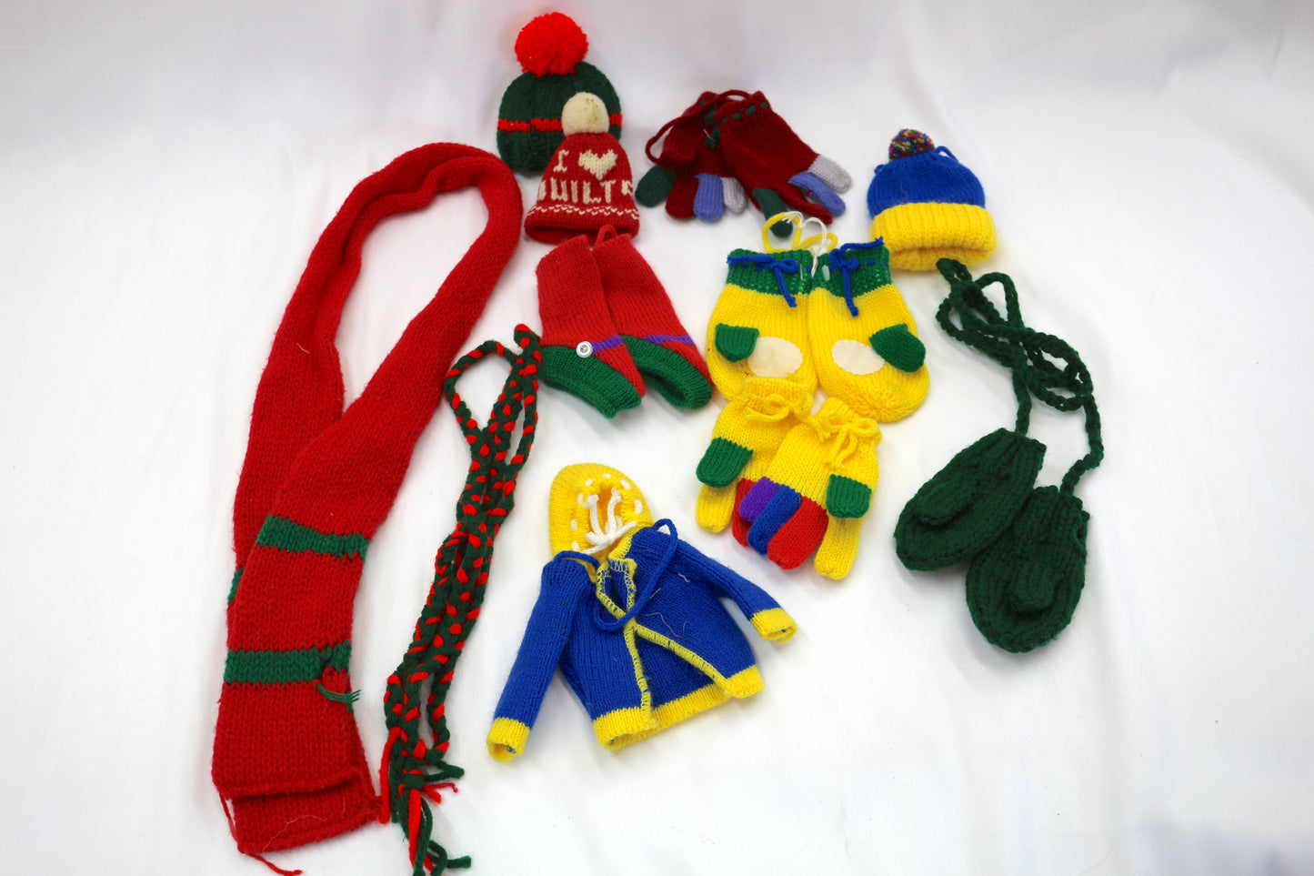 Knitted Mittens & Hats Bundle – Perfect for a Festive Garland or Decor!