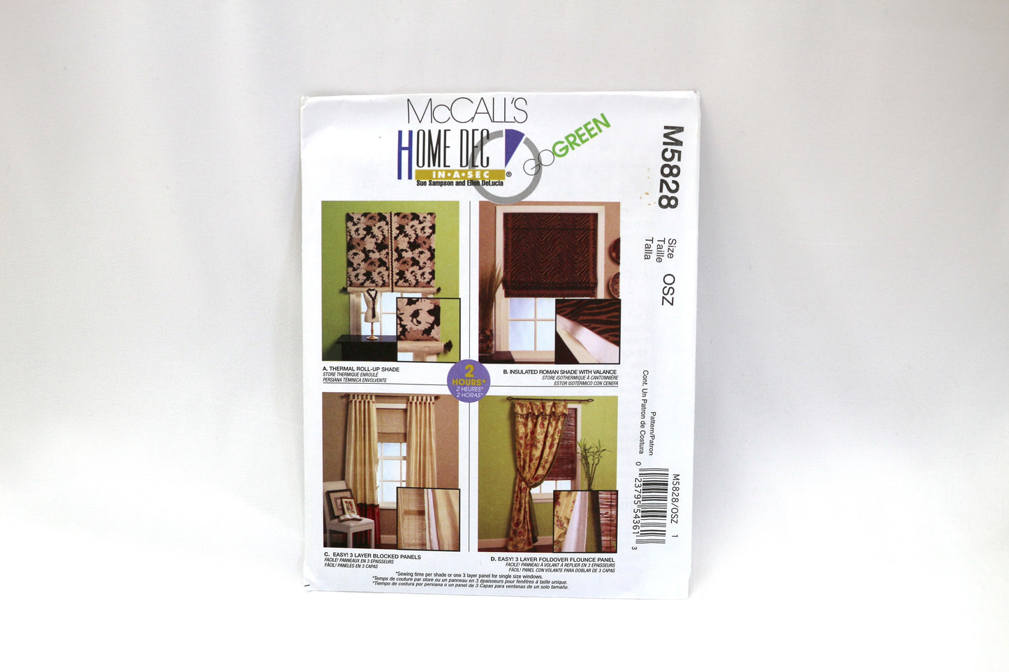 McCalls 5828 Home Decorations Sewing Pattern