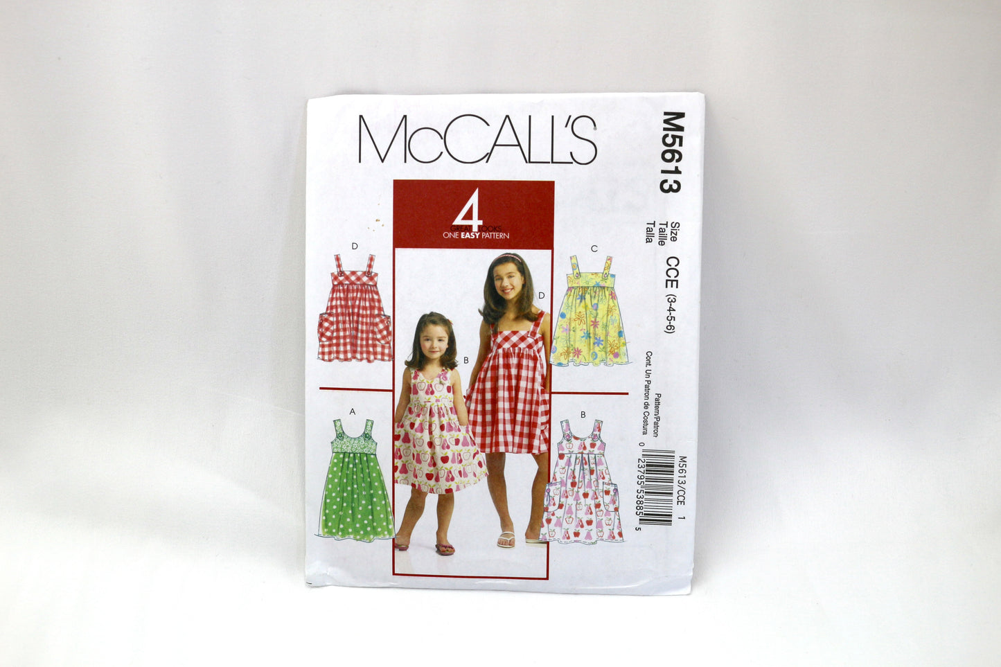 McCalls 5613 Childs Dress Sewing Pattern