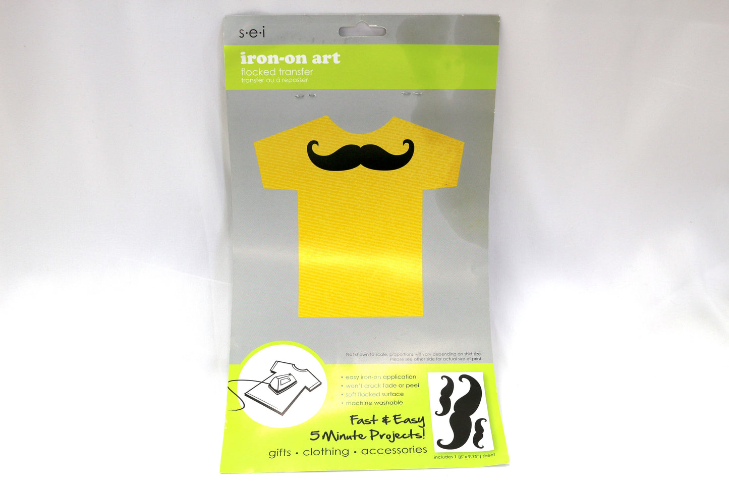 Iron-On Mustache Art Patch – Fun & Quirky Design!