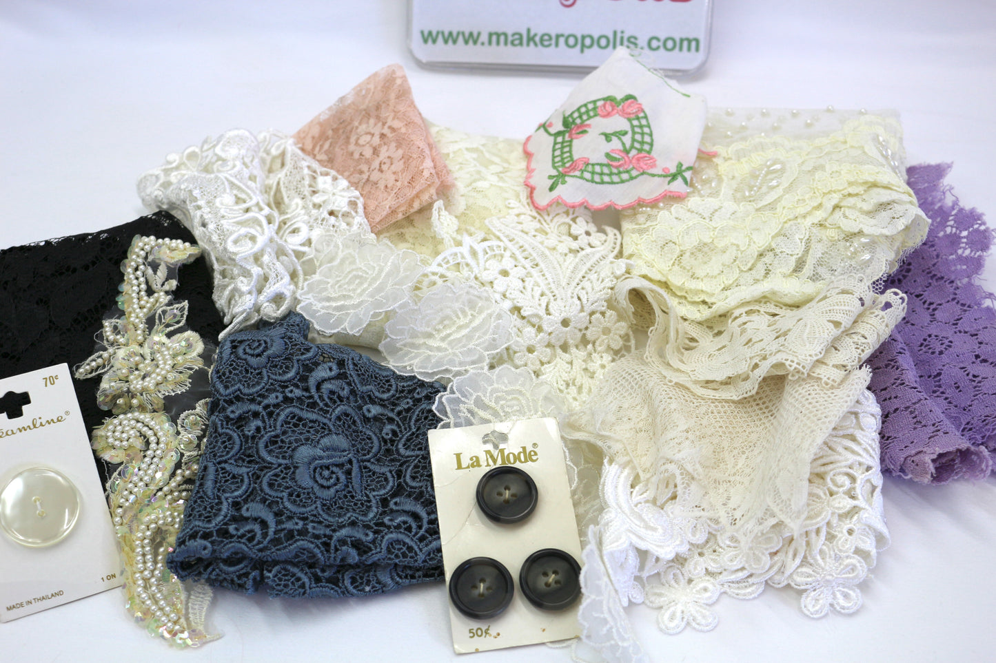 Lace-Filled Box – Deconstructed Wedding Dress & Lace Bits