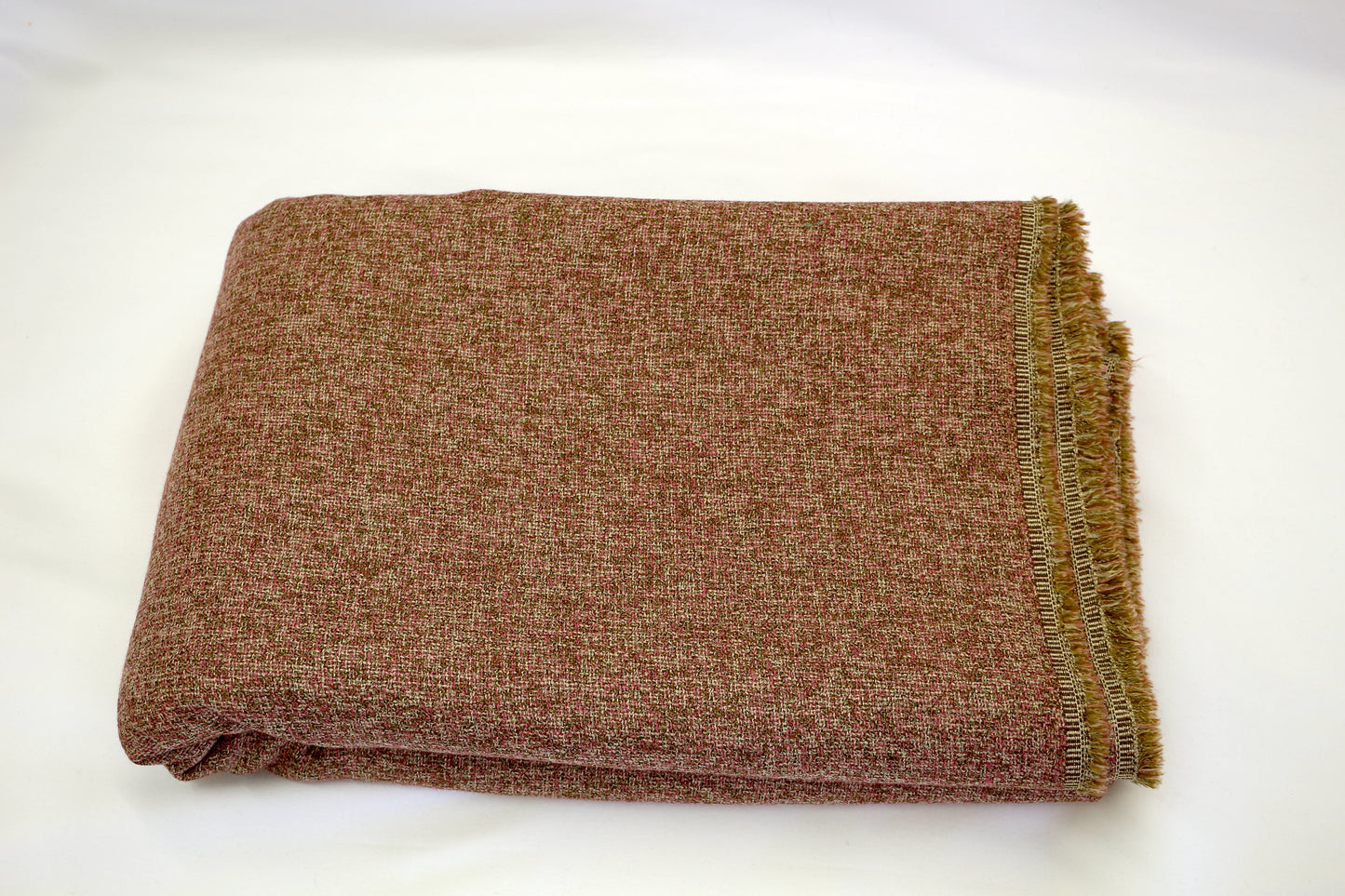 3.75 yds x 58" Tweed Heather Pink & Brown Fabric