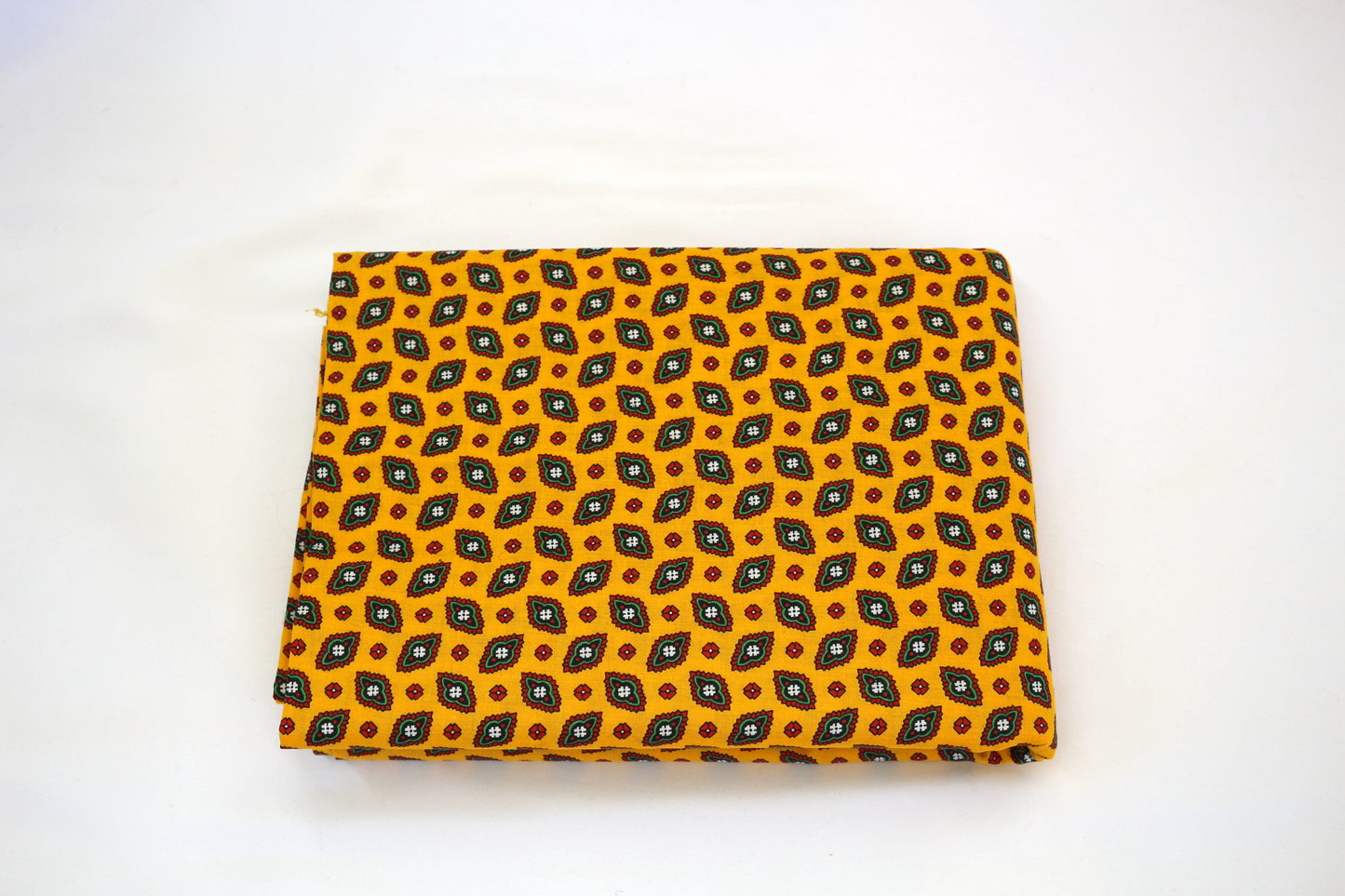 5 yds x 44" Bright Yellow with Design Cotton Fabric