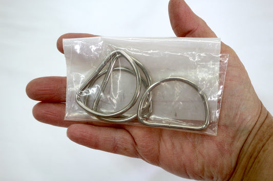 1.75" Silver D Rings