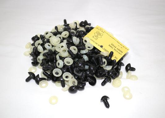 Bag of Bear Noses with Safety Stops – Perfect for Plush Making!