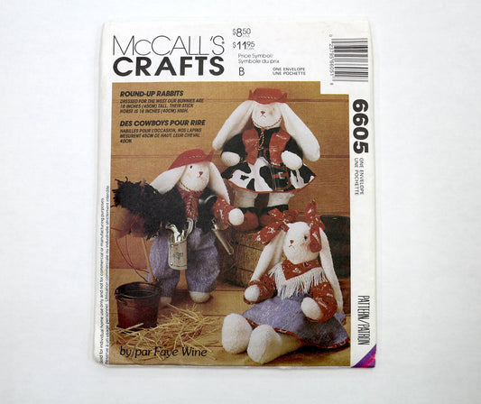 McCalls 6605 Western Bunnies Sewing Pattern