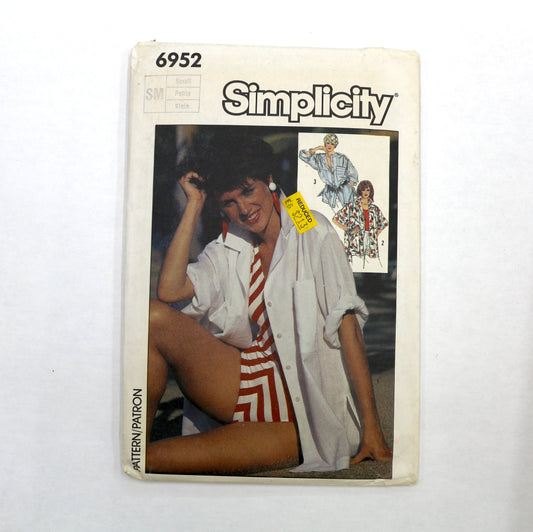 Simplicity 6952 Misses Easy to Sew Big Shirt Sewing Pattern