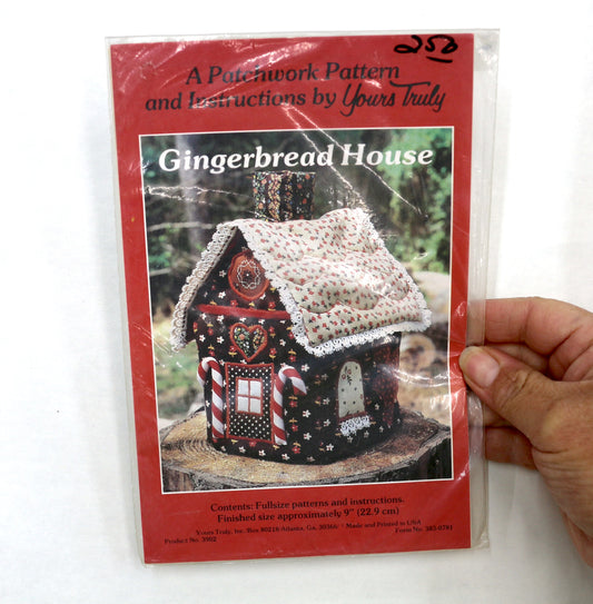 A Patchwork Pattern Gingerbread House Sewing Pattern