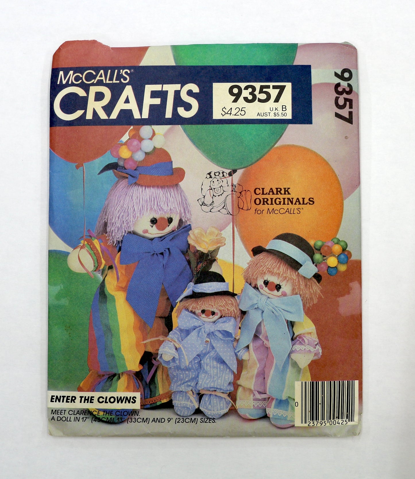 McCalls Crafts 9357 Enter the Clowns Sewing Pattern