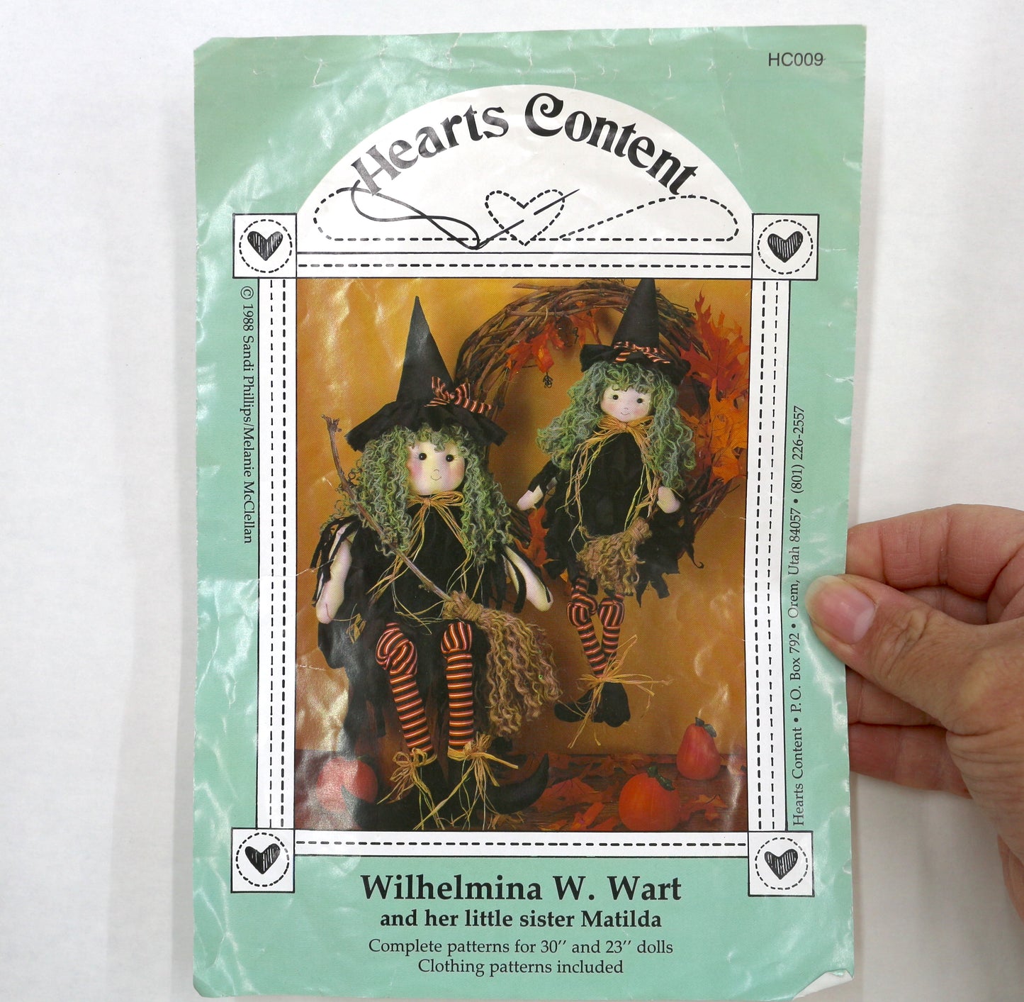 Hearts Content Wilhelmina W Wart and her little sister Matilda Sewing Pattern